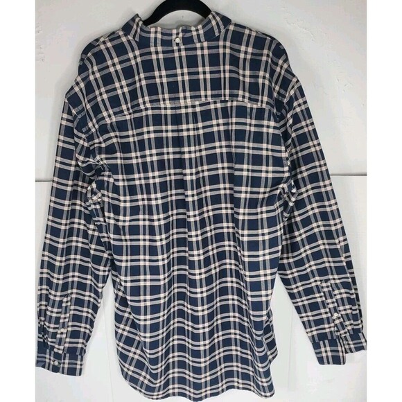 FOUNDRY  CHECKERED‎ PLAID LONG SLEEVE BUTTON Down MENS SHIRT XLT Blue Red - Picture 9 of 9